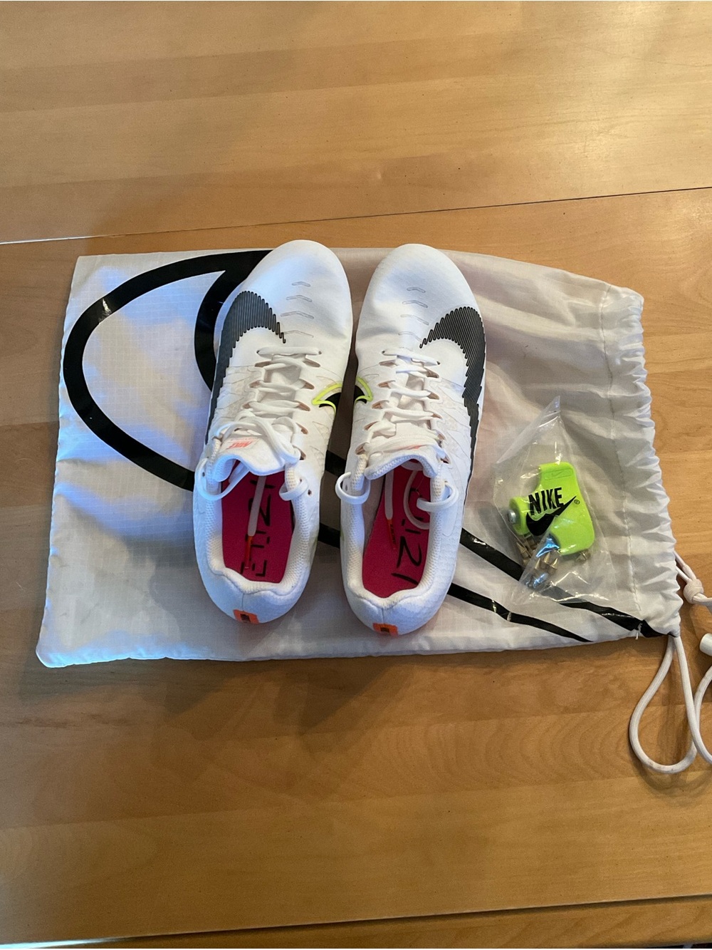 Nike White Track Sprint Spikes